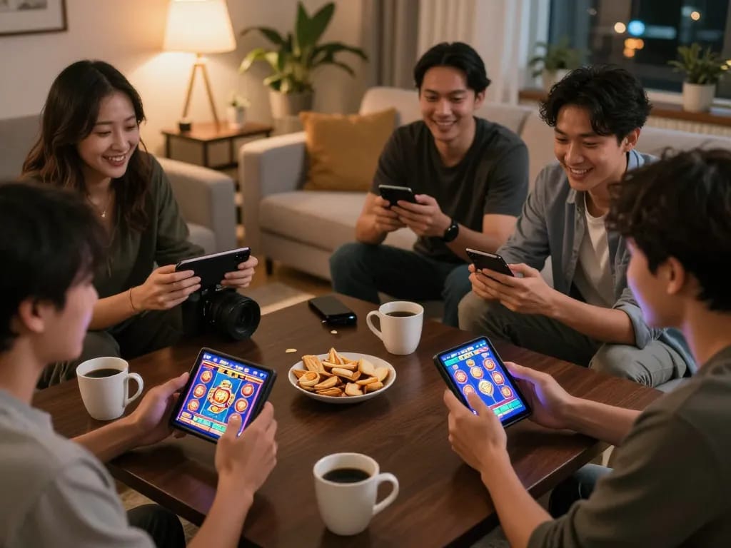 Sparking excitement at a situs slot gaming session on mobile devices in a cozy living space