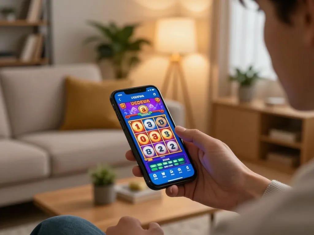 Engaging with UGDEWA app for exciting slot games in a cozy home environment