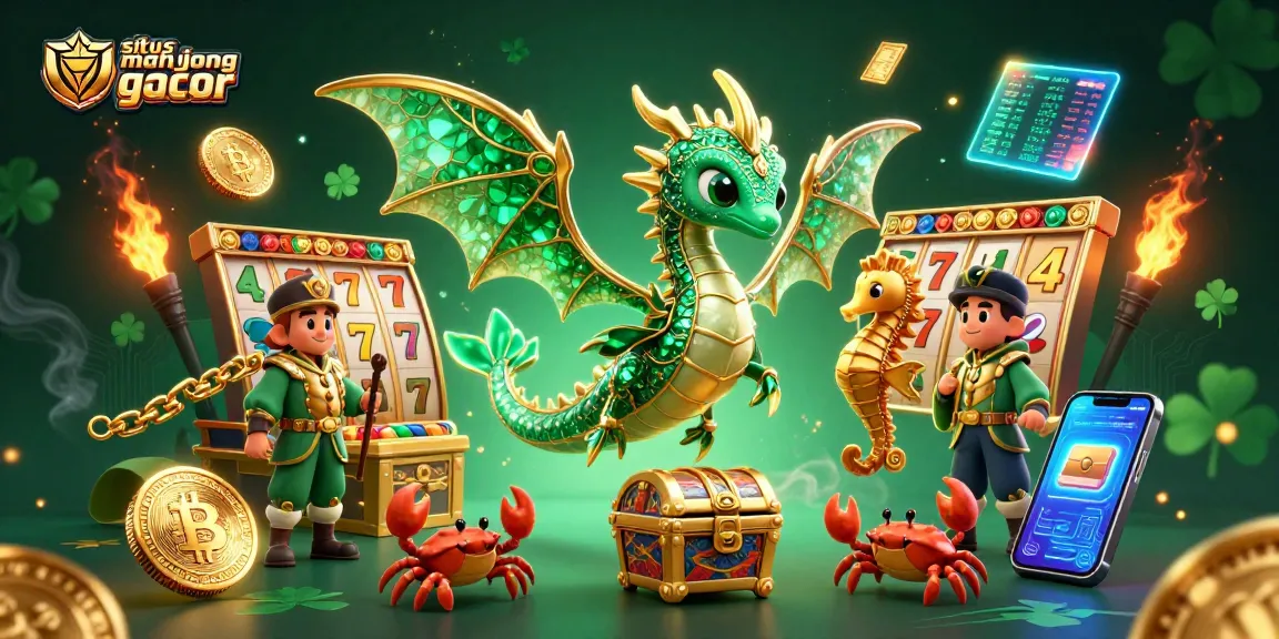 Engage with situs mahjong gacor in this vibrant 3D casino scene with themed elements and characters.