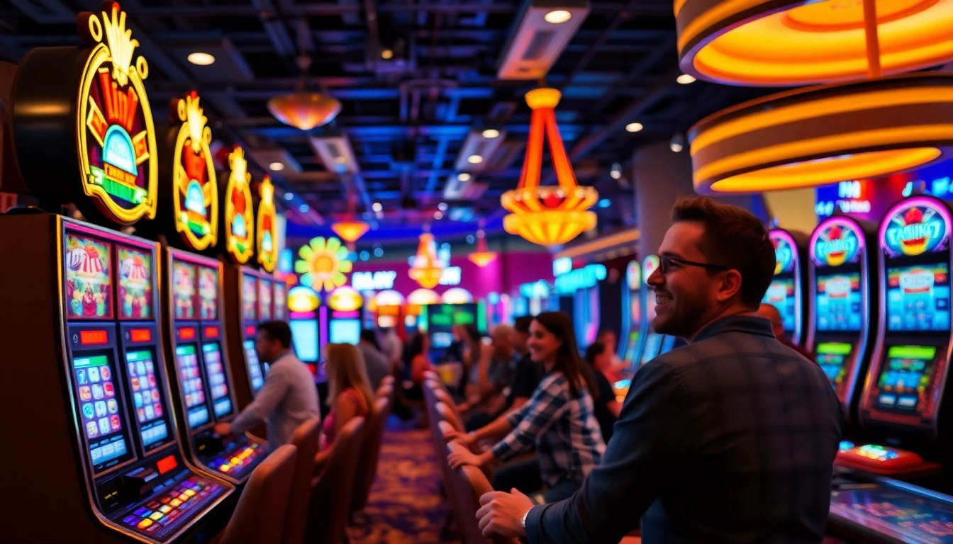 Tangkap pekan situs gacor dengan pemain slot dan suasana kasino yang ramai.
