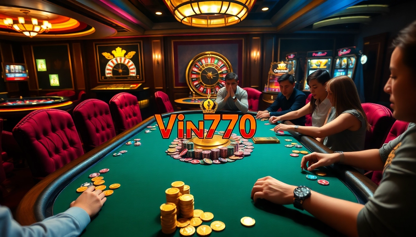Experience the thrill of Vin777 with vibrant casino gameplay and luxurious atmosphere.