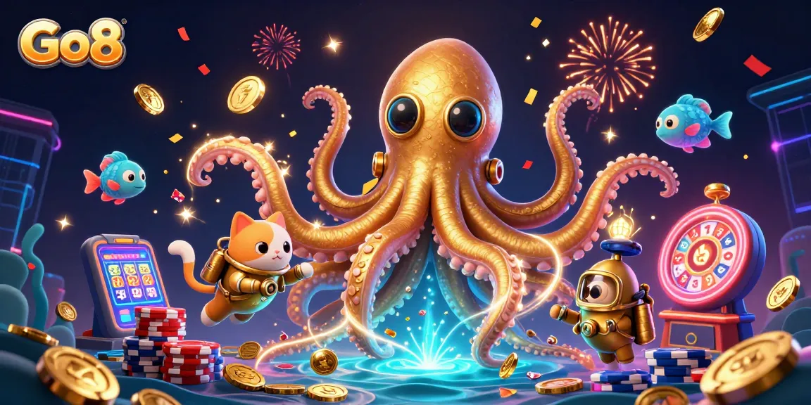 Experience thrilling gameplay at Go8 with vibrant characters and casino elements in an immersive scene.