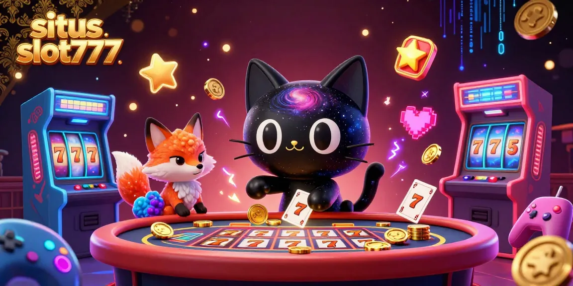 Engage with situs slot777 in an exciting cosmic casino setting featuring vibrant gaming elements.