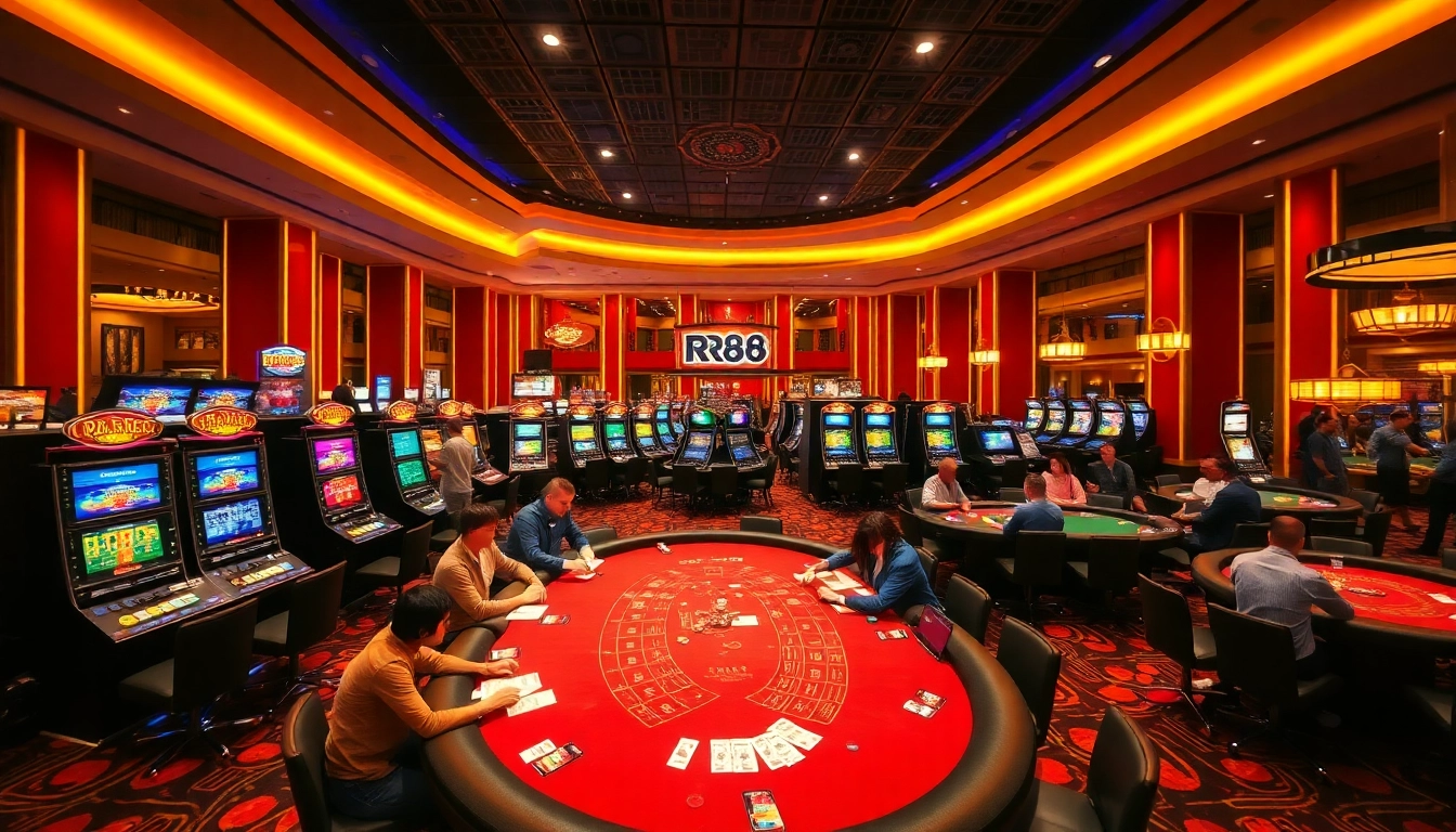 Experience the excitement at RR88 with vibrant casino games and engaging players.