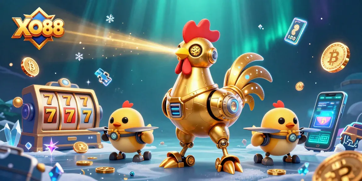 Experience thrilling slots with XO88, featuring vibrant symbols and an engaging 3D Illustration.