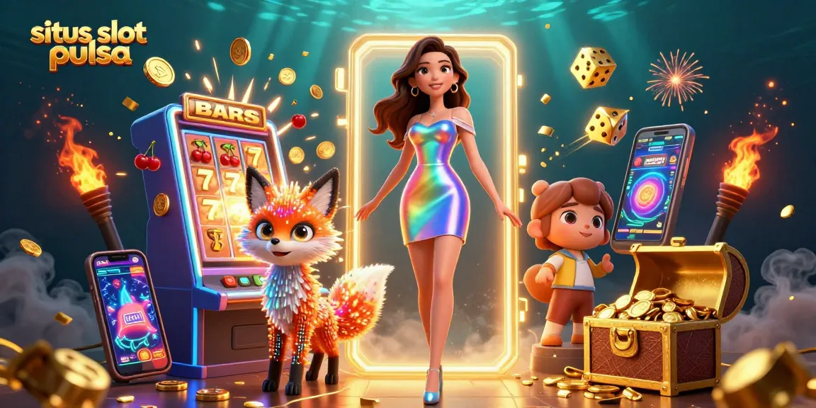 Rasakan kegembiraan situs slot pulsa dengan karakter yang berwarna-warni dan elemen permainan yang dinamis.