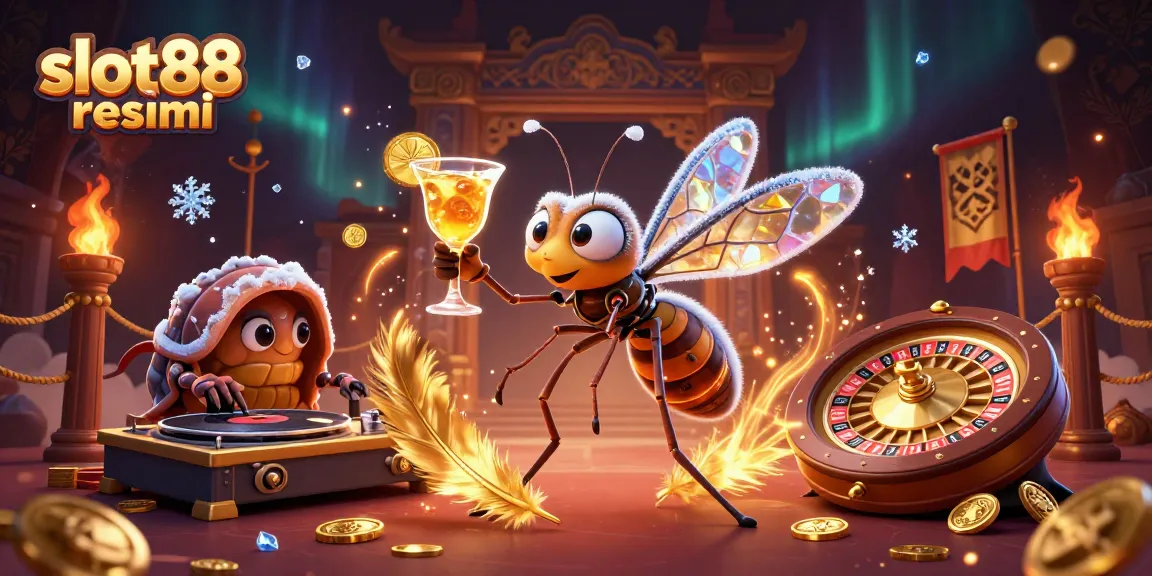 Spin to win at slot88 resmi with a vibrant 3D casino scene featuring colorful characters and dynamic energy.