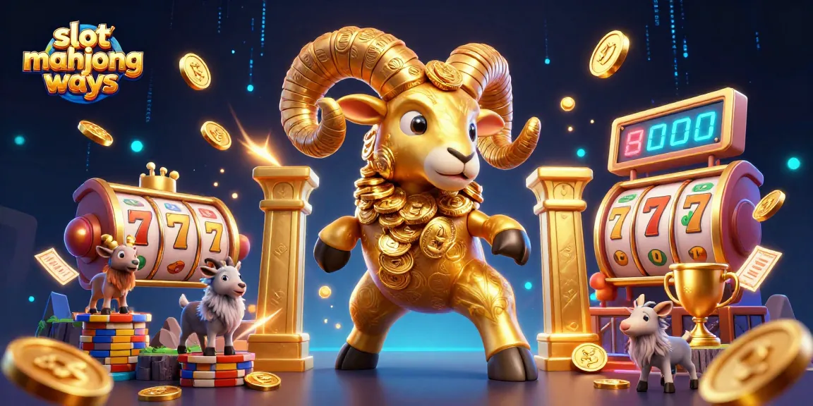 Experience the thrill of slot mahjong ways with a vibrant 3D illustration filled with action and excitement.