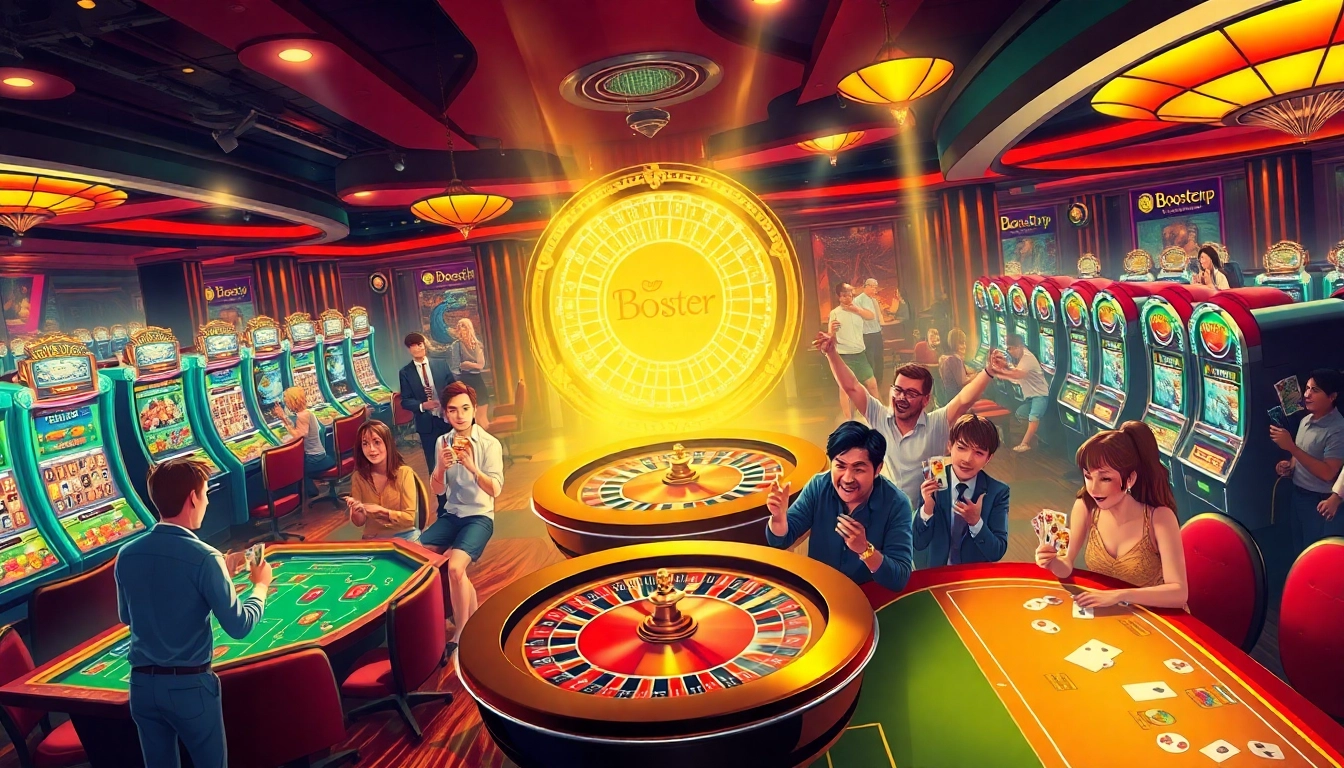 Experience the thrill of winning at Boosterjp with exciting slot machines and a roulette wheel.