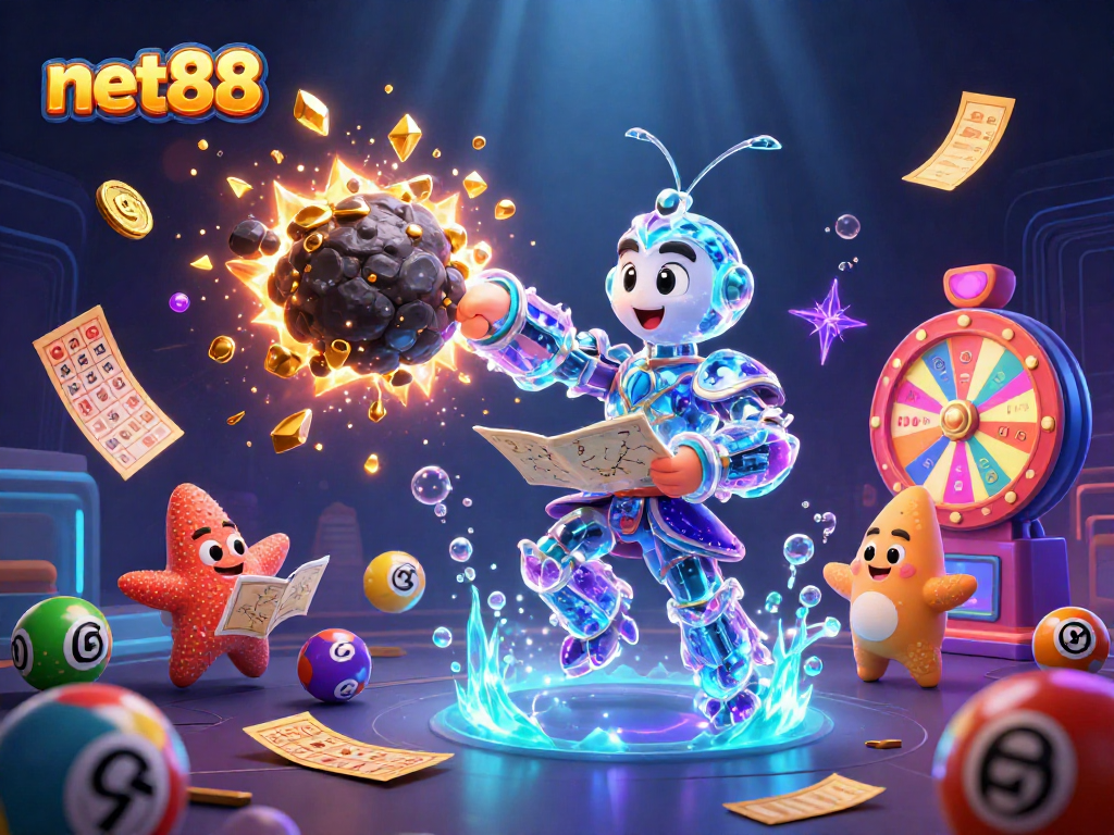 Experience the excitement of net88 with vibrant, colorful casino elements and action-packed gaming.
