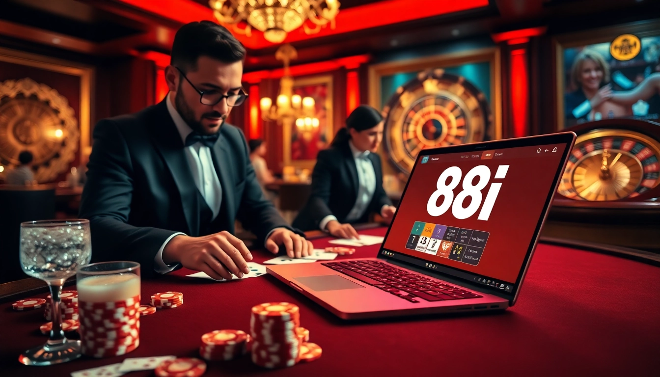 Experience high-stakes betting at 88i with vibrant poker chips and exciting casino gameplay.