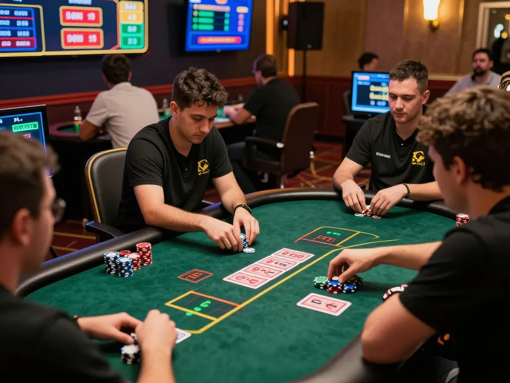 IDNSCORE online gaming scene with players actively engaging in competitive poker gameplay