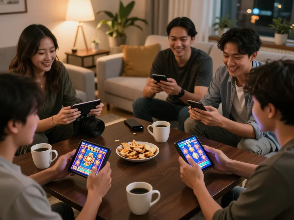 Sparking excitement at a situs slot gaming session on mobile devices in a cozy living space