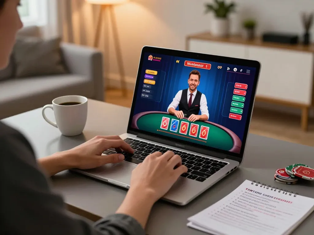 Playing blackjack on W188 platform while sipping coffee at home.