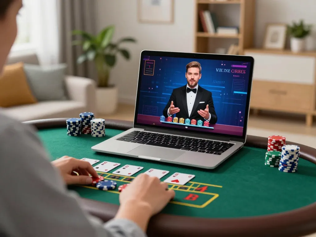 Player enjoying an online blackjack game with NEGO77, showcasing strategic gameplay and excitement