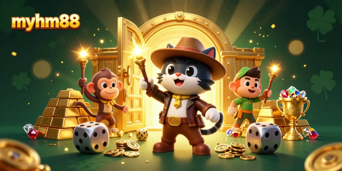 Win big with myhm88 in an exciting treasure hunt full of golden artifacts and casino treasures.