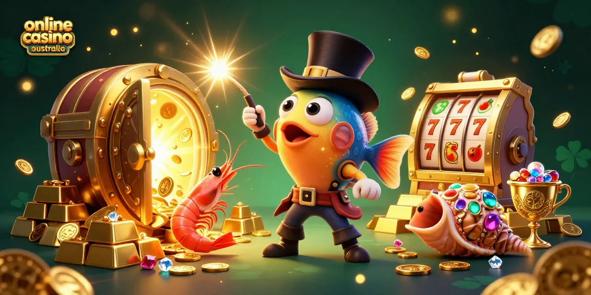Experience the thrill of online casino Australia with vibrant creatures and sparkling treasures.
