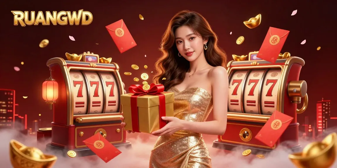Experience the thrill of winning at RUANGWD with our vibrant casino-themed illustration.