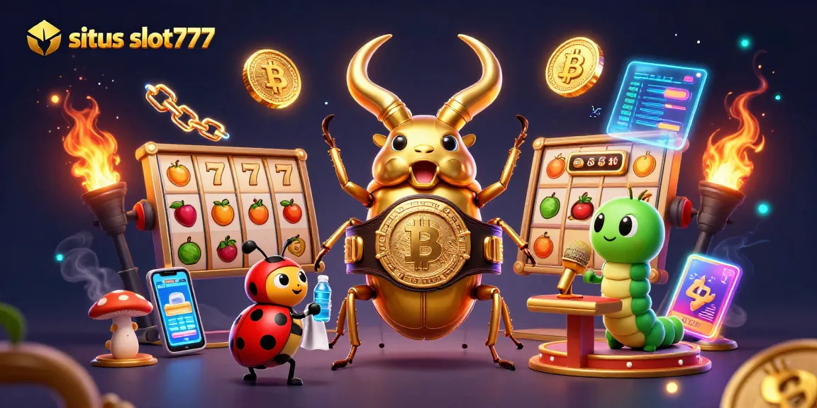 Menguasai situs slot777 dengan ilustrasi 3D pertarungan slot yang menarik dan penuh simbol keberuntungan.