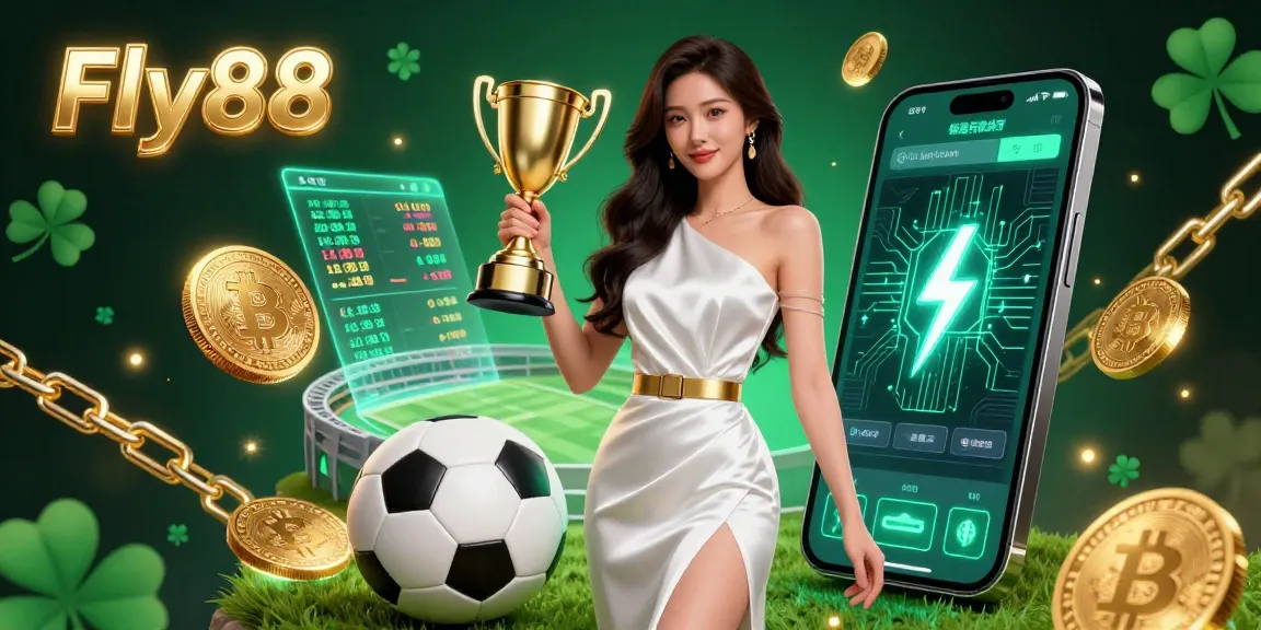 Experience the excitement of Fly88 casino with vibrant sports betting elements and a confident winner!