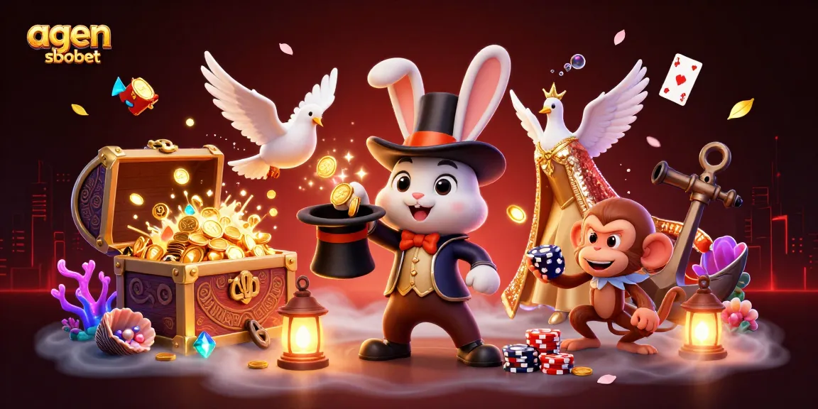 Win big with agen sbobet in this vibrant 3D illustration of casino magic and excitement.