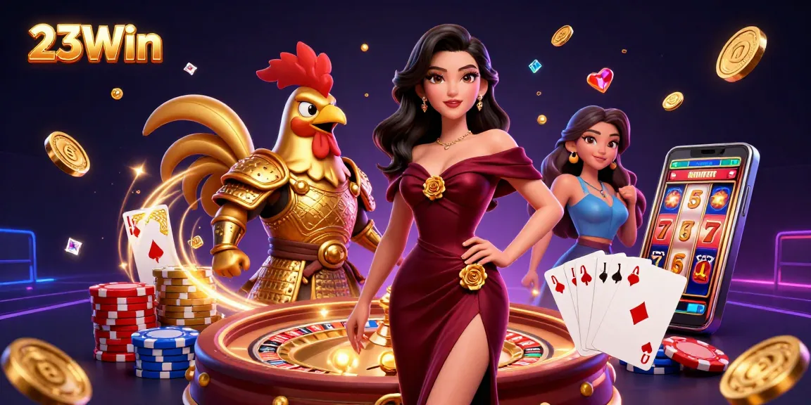 Engage in thrilling gaming experiences with 23Win while enjoying vibrant casino elements.