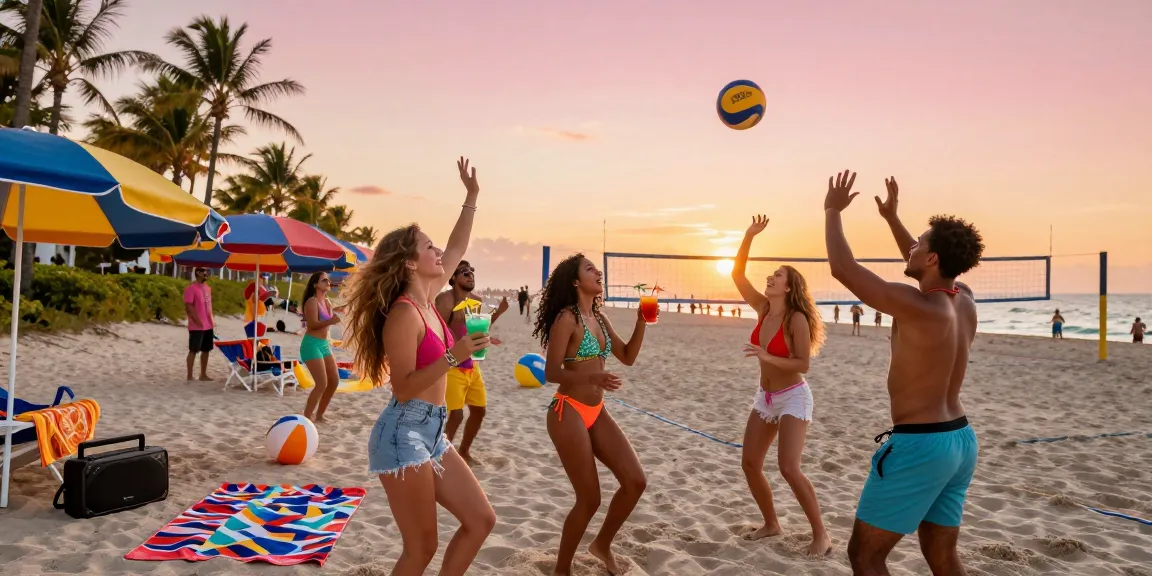 Teman-teman merayakan pesta pantai yang meriah di Miami, menikmati suasana tropis. https://miami4d.com/ memberikan pengalaman liburan yang tak terlupakan.