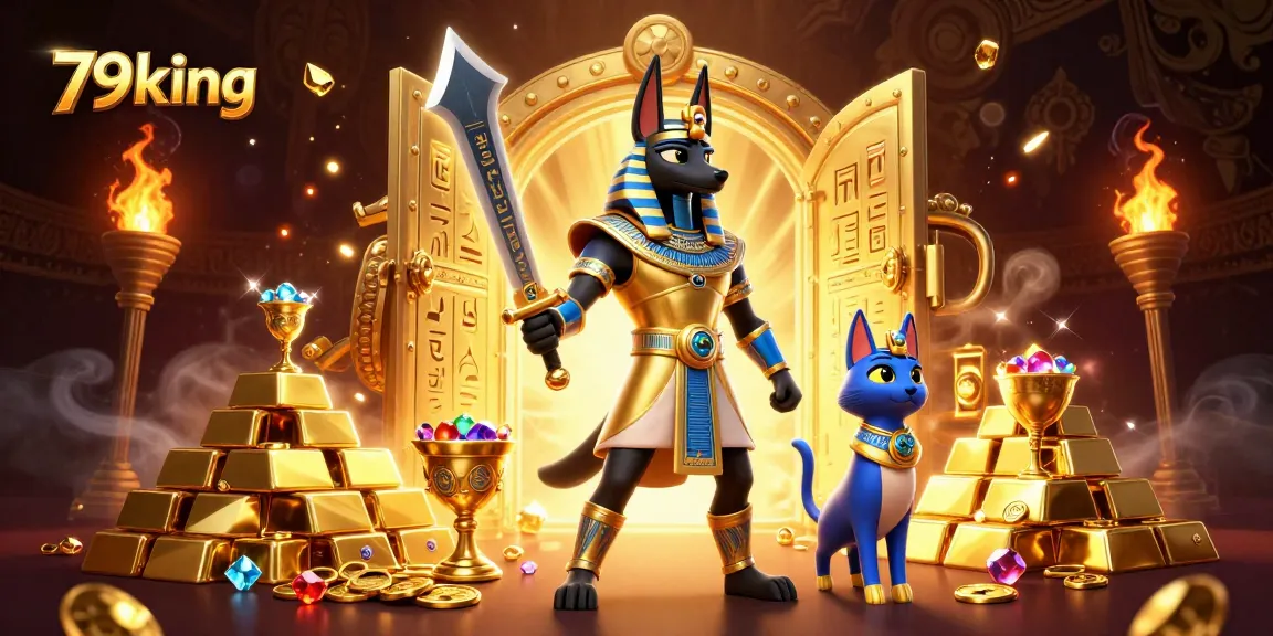 Engage with 79king’s dynamic casino world, featuring Anubis and Bastet among treasures!
