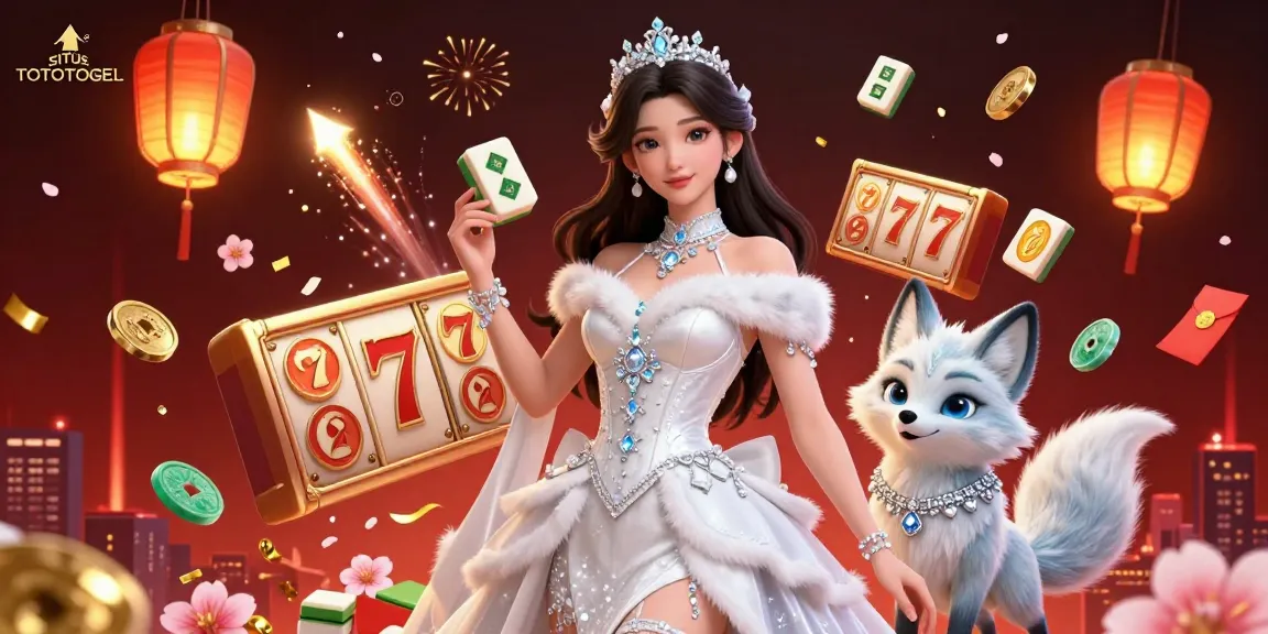 Engage with the thrilling world of SITUS TOTOTOGEL featuring 3D slot reels and dynamic casino elements.