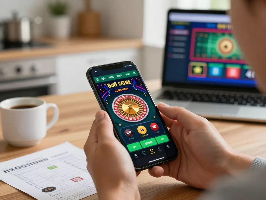 Engaging gameplay on the Go8 casino app with a player betting on roulette.