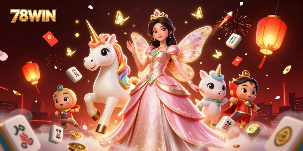 Engage in thrilling wins with 78WIN as glamorous characters accompany rich casino elements
