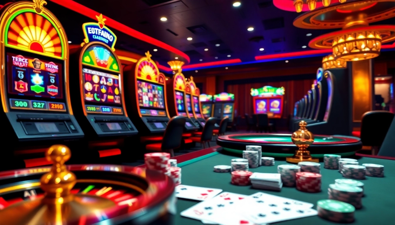 Exciting online gaming scene depicting players at slot machines with the kpjitu login interface visible, symbolizing jackpot opportunities.