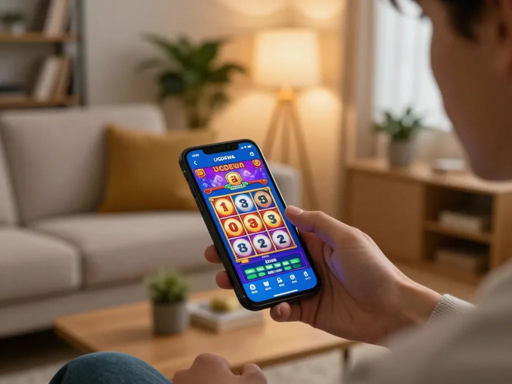 Engaging with UGDEWA app for exciting slot games in a cozy home environment