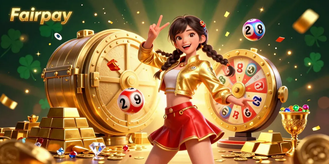 Join the excitement of Fairplay with vibrant lottery games and rewards in this captivating illustration.