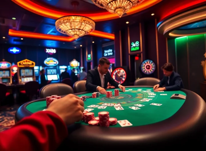 Experience a thrilling poker game at XX88 with vibrant table layouts and engaging gameplay.
