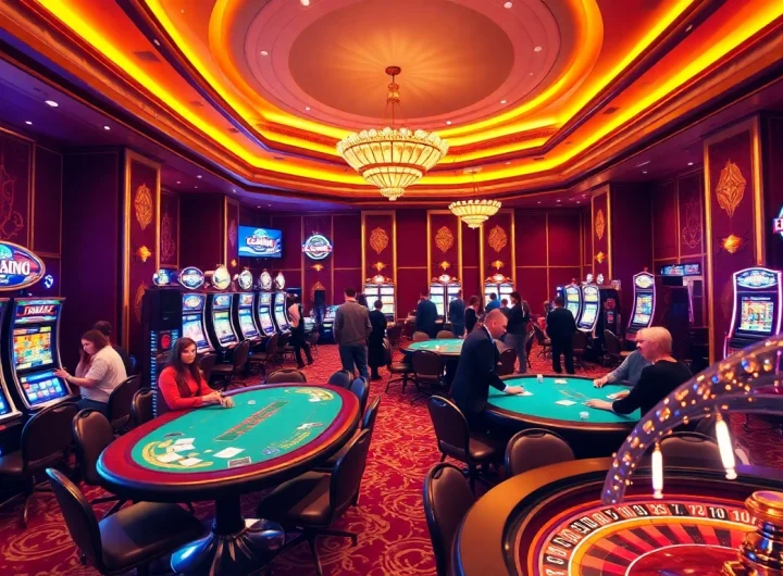 Experience the vibrant GG88 gaming room with thrilling action at the poker tables.