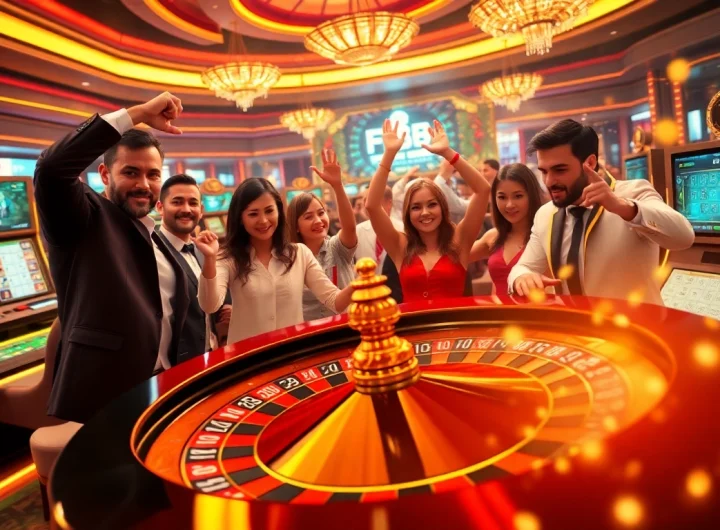 Experience thrilling wins at F8 BET with lively roulette and vibrant online gambling visuals.