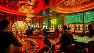Exciting gambling atmosphere featuring 789f nhà cái with roulette and poker action