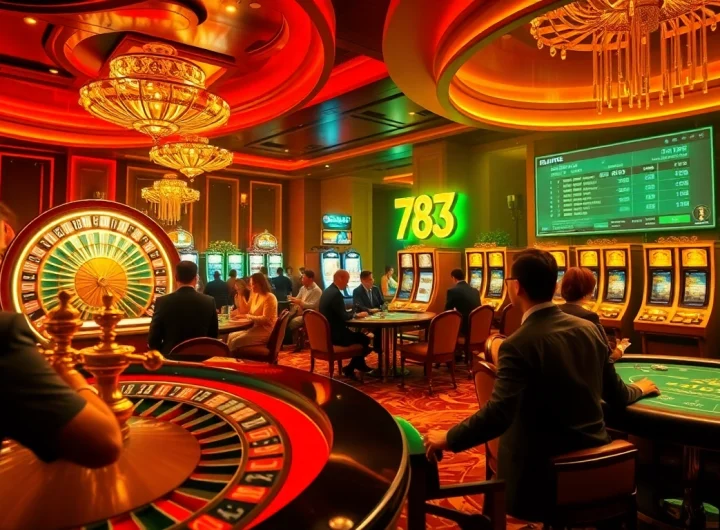 Exciting gambling atmosphere featuring 789f nhà cái with roulette and poker action