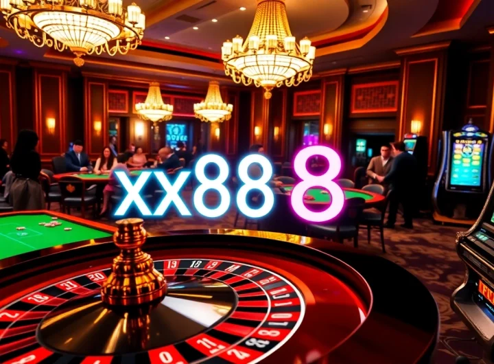 Experience the thrill of casino gaming at xx88 with vibrant poker and roulette action.