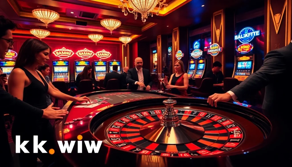 Experience the thrill of winning big at KK Win with dynamic casino gaming visuals.