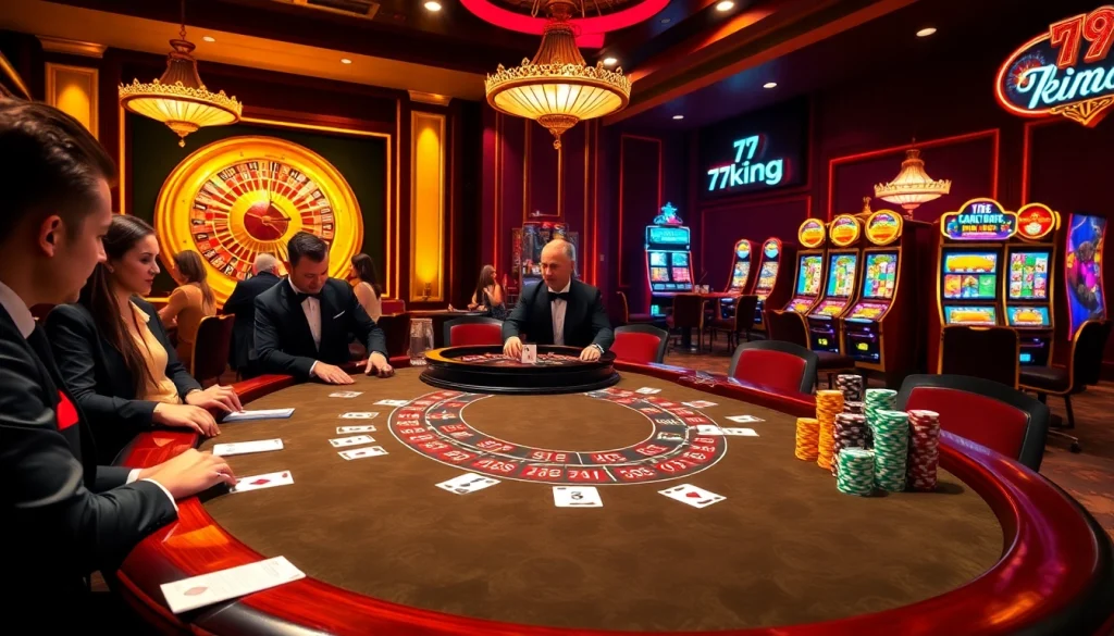 Join the thrill of high-stakes gaming with 79king at a glamorous casino table.