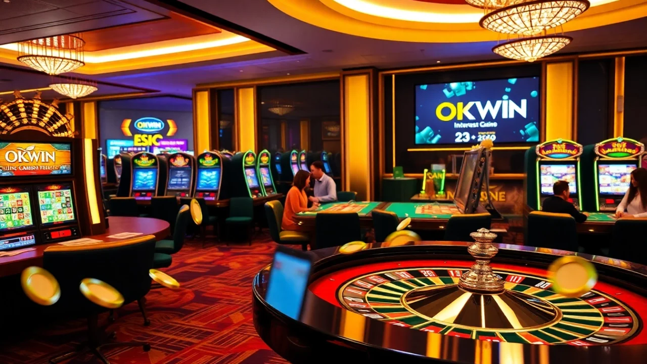 Experience high-stakes fun at OKWIN, where casino tables and vibrant games await.