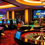 Experience high-stakes fun at OKWIN, where casino tables and vibrant games await.