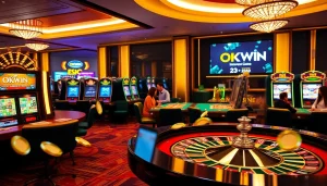 Experience high-stakes fun at OKWIN, where casino tables and vibrant games await.