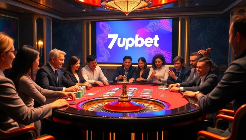 Experience the thrill of gambling with 7upbet at a luxury casino table.