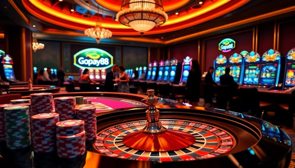 Experience thrilling gameplay at Gopay88 with a luxurious casino environment full of excitement.