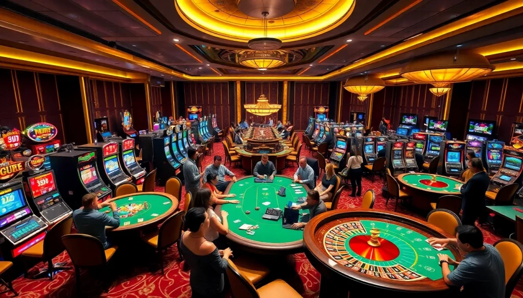 Exciting gamblers enjoying the luxury of RR88 casino slots and tables.